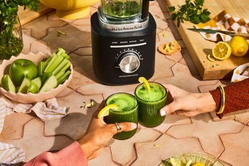 KitchenAid 5KSB2073EBM Pure Power Blender, Mixeur Puissant avec Bol 2L sans BPA, 10 Vitesses et Programmes Automatiques, Noire Réglisse