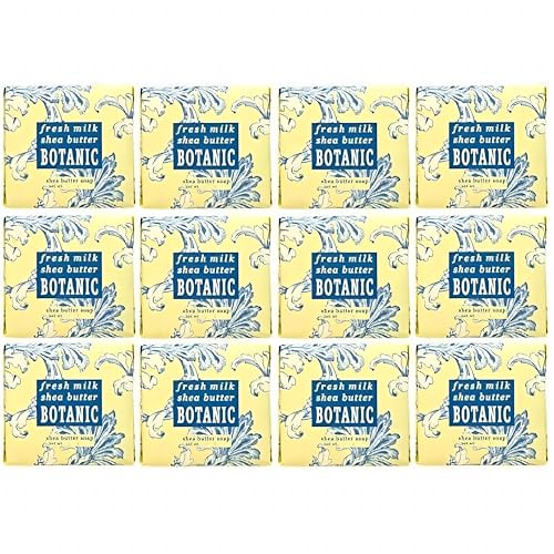 Greenwich Bay FRESH MILK Shea Butter Scented Bar Soaps - 12 Pack of Mini 1.9 oz. Botanical Scented Bars - Perfect for Guest Bath, Airbnb, Salon, Spa, Hotel - Elegant Wrappers