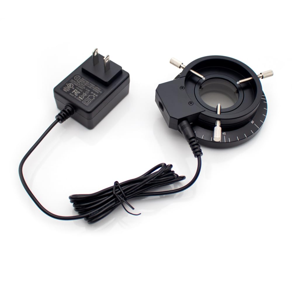 Lampa pierścieniowa o średnicy 62 mm z 120 diodami LED i filtrem polaryzacyjnym do oświetlenia mikroskopu polaryzacyjnego