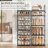 Zatixbu 8Pcs Castor Wheels, 360° Swivel Wheels for Furniture with Mounting Holes, Strong Self-Adhesive Castors for Chair Table Sofa Trash Can Storage Box (Black) - Image 4