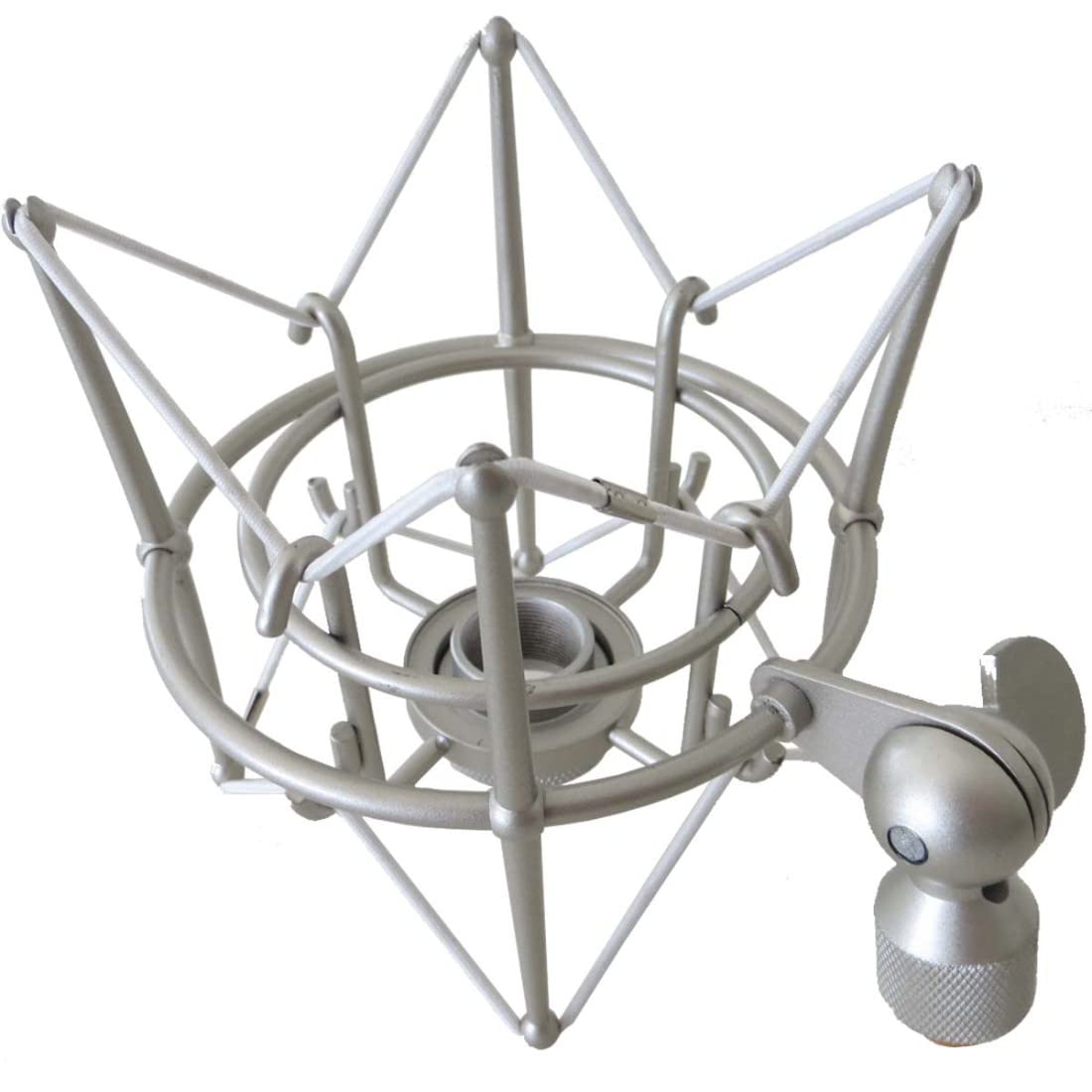 keepdrum NB35 Mikrofonarm Schwenkarm + MS089SV Mikrofon-Spinne Silber für G-Track