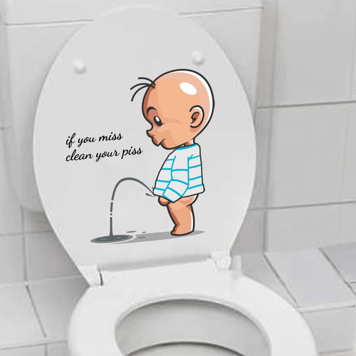 Die Toilette klebt. 2 stücke 30x21cm FunnyToilet Klebstoff Deckel Sitz Aufkleber Bad WC Dekor Flush Home Kinderzimmer Dekoration Kunst DIY Dekoration