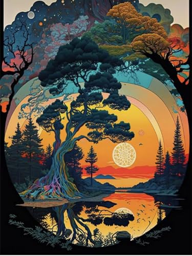 Diamond Painting 5D Arbre Onirique Toile Adhésive Intégrale 40x50