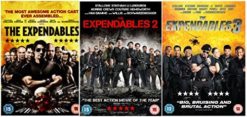 DVD Trilogía Los Mercenarios 1, 2 y 3 para maratones de cine en casa