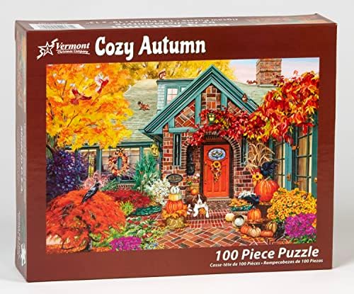 Cozy Autumn Jigsaw Puzzle 100 Piece by Vermont Christmas Company 2 51GCq36ndsL. AC