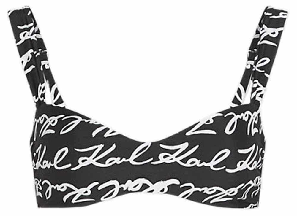 KARL LAGERFELD B.V Damen Karl Lagerfeld, Women's, Karl Signature All-Over Bikini Top Bikini Top