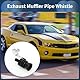 INFINAUTO Turbo Sound Auspuff Schalldämpfer Pfeife, Heckauspuff L Auto Motorrad Brüller Aluminium Schwarz, 1 Set