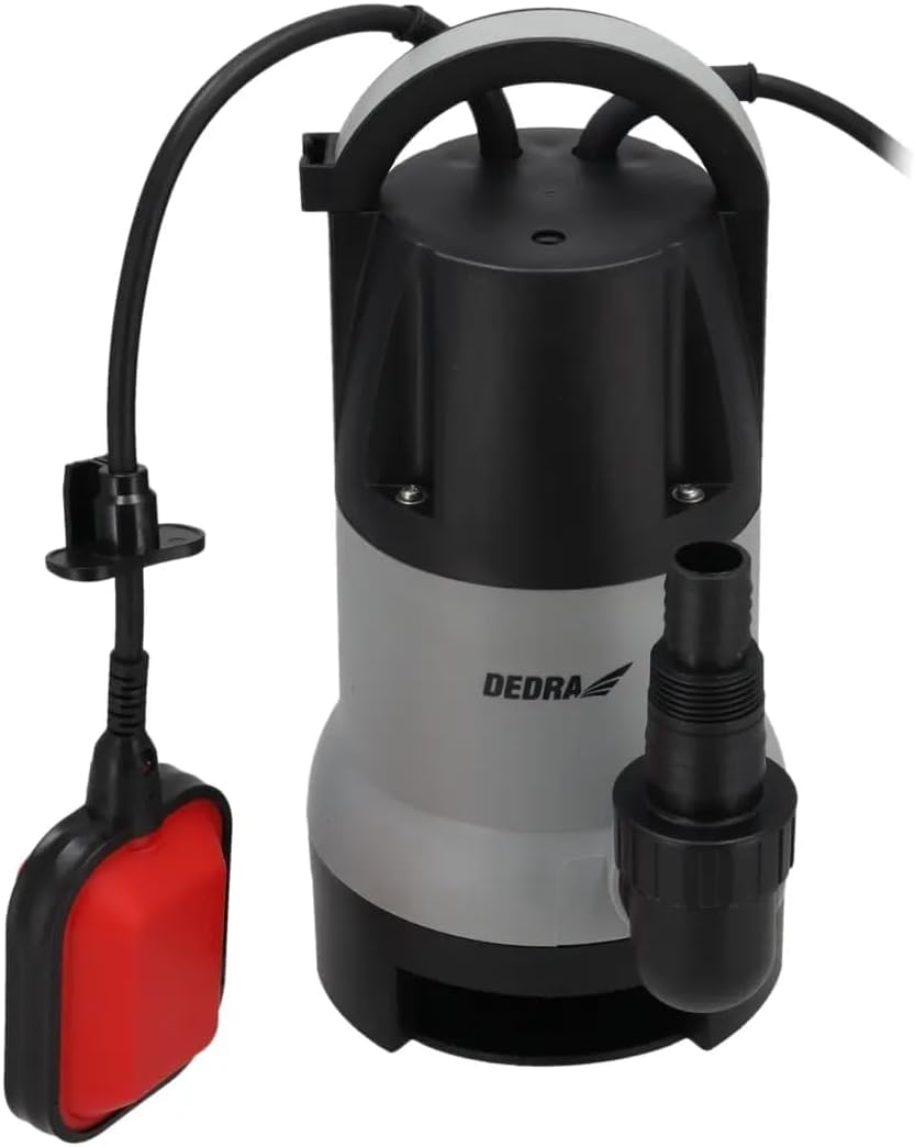 Pompa sommersa per acqua pulita e sporca Garden DEDRA DED8843 forte 900 W, turbina per 14500 giri/min, peso 5,4 kg, 10 cavi IPX8, profondità massima di immersione: 7 m