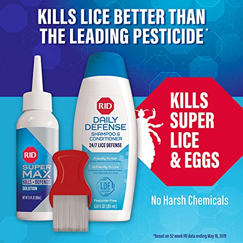 RID Super Max 5in1 Complete Lice Treatment Kit, Kills Super Lice