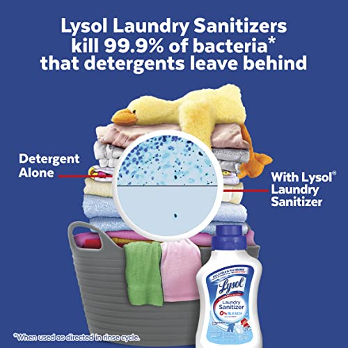 Lysol Laundry Sanitizer Liquid, Detergent Additive, Crisp Linen, 41oz, 2Pk - image 2