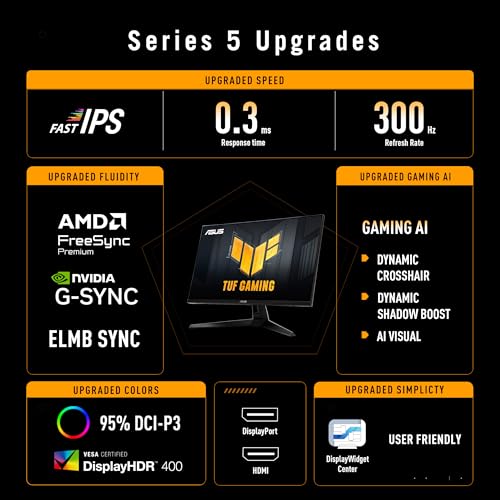 Image of ASUS Tuf Gaming Vg27Aqm5A Computer Monitor 68.6 Cm (27 inch) 2560 X, W129160065 (Monitor 68.6 Cm (27) 2560 X 1440 Pixels Quad Hd Led Black)
