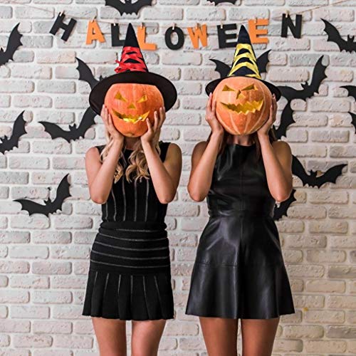 image for JETTINGBUY 4 Pieces Witch Hats, Halloween Witch Sorceress Hat Costume 
