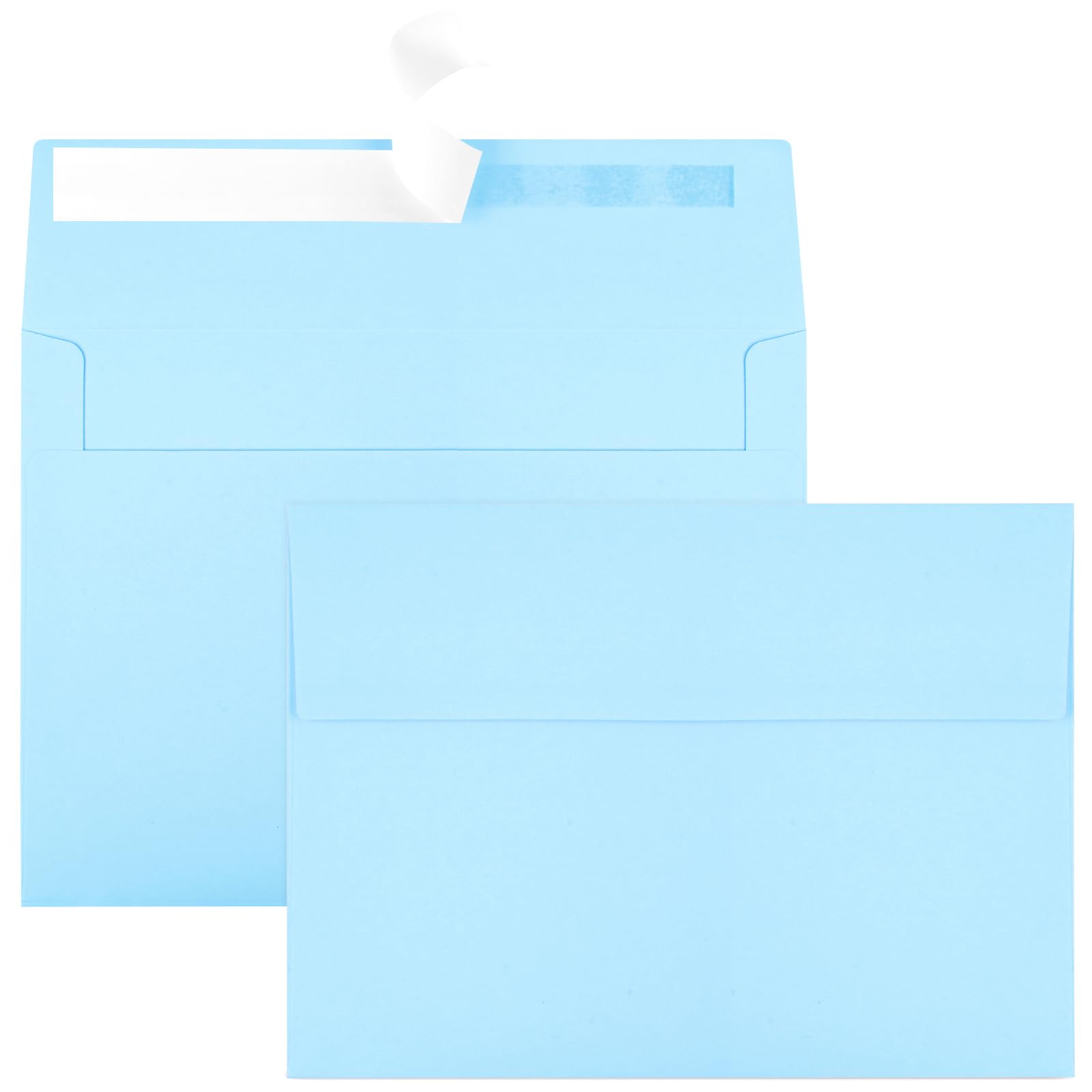50 Packs Blue 5x7 Envelopes, Blue Envelopes 5x7, A7 Invitation Envelopes Self Seal for Weddings, Invitations, Photos, Greeting Cards, Mailing