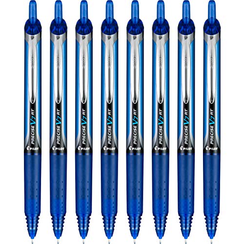 PILOT Precise V7 RT Retractable Rollerball Pens, 0.7mm, Blue, 8-Pack - image 1