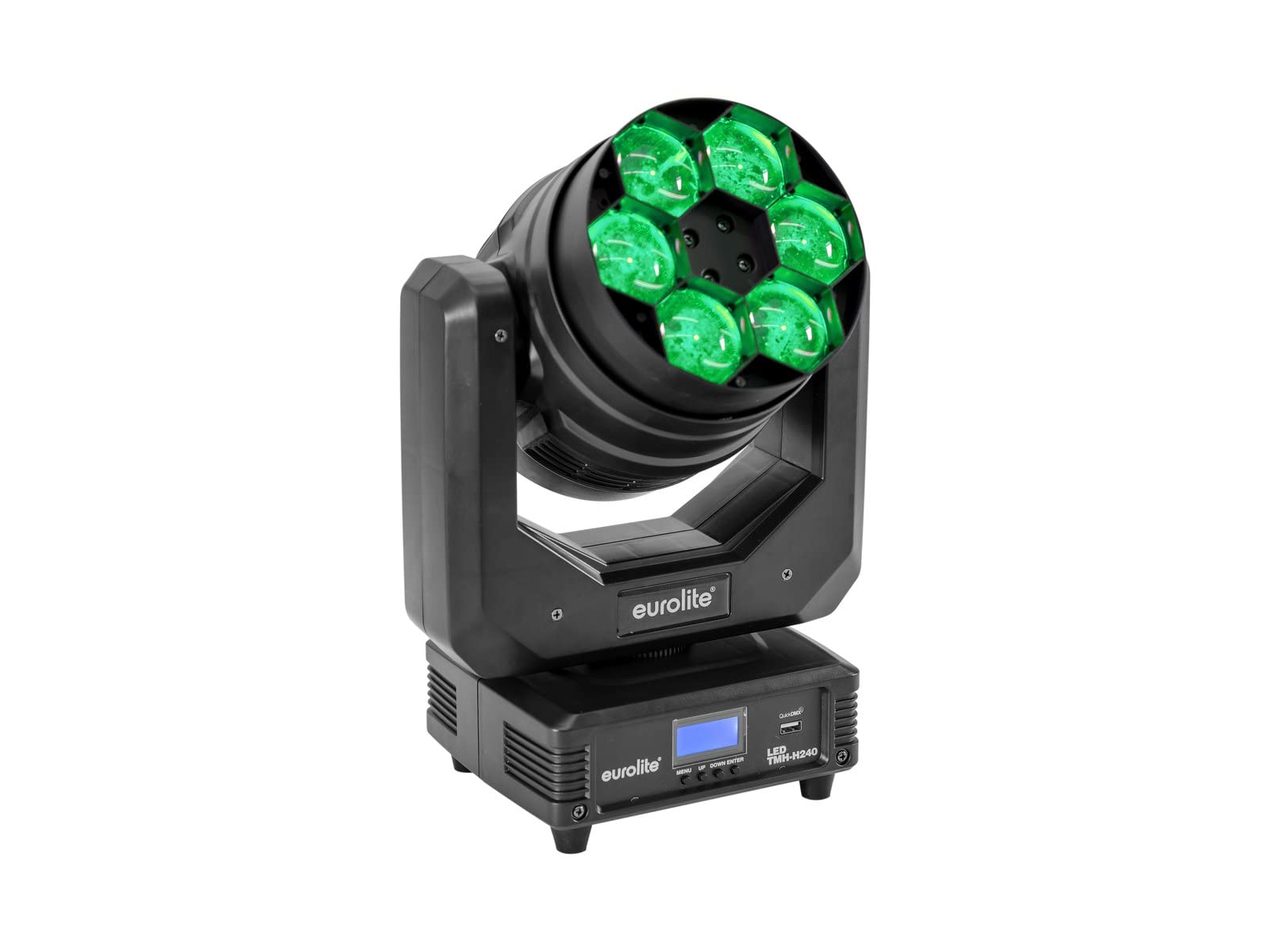 EUROLITE LED TMH-H240 Beam/Wash/Flowereffekt | Hybrid-Moving-Head mit RGBW-LEDs, Zoom, Makros, Mustern und Farbtemperaturvoreinstellungen