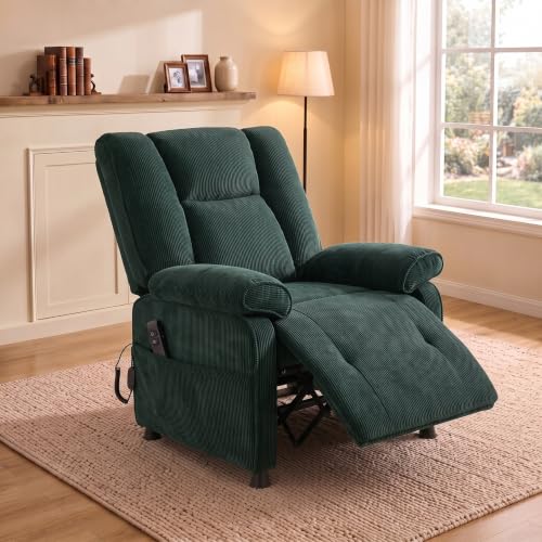 Image of Electric Recliner Chair, 90 to 160 Adjustment with Remote, Green