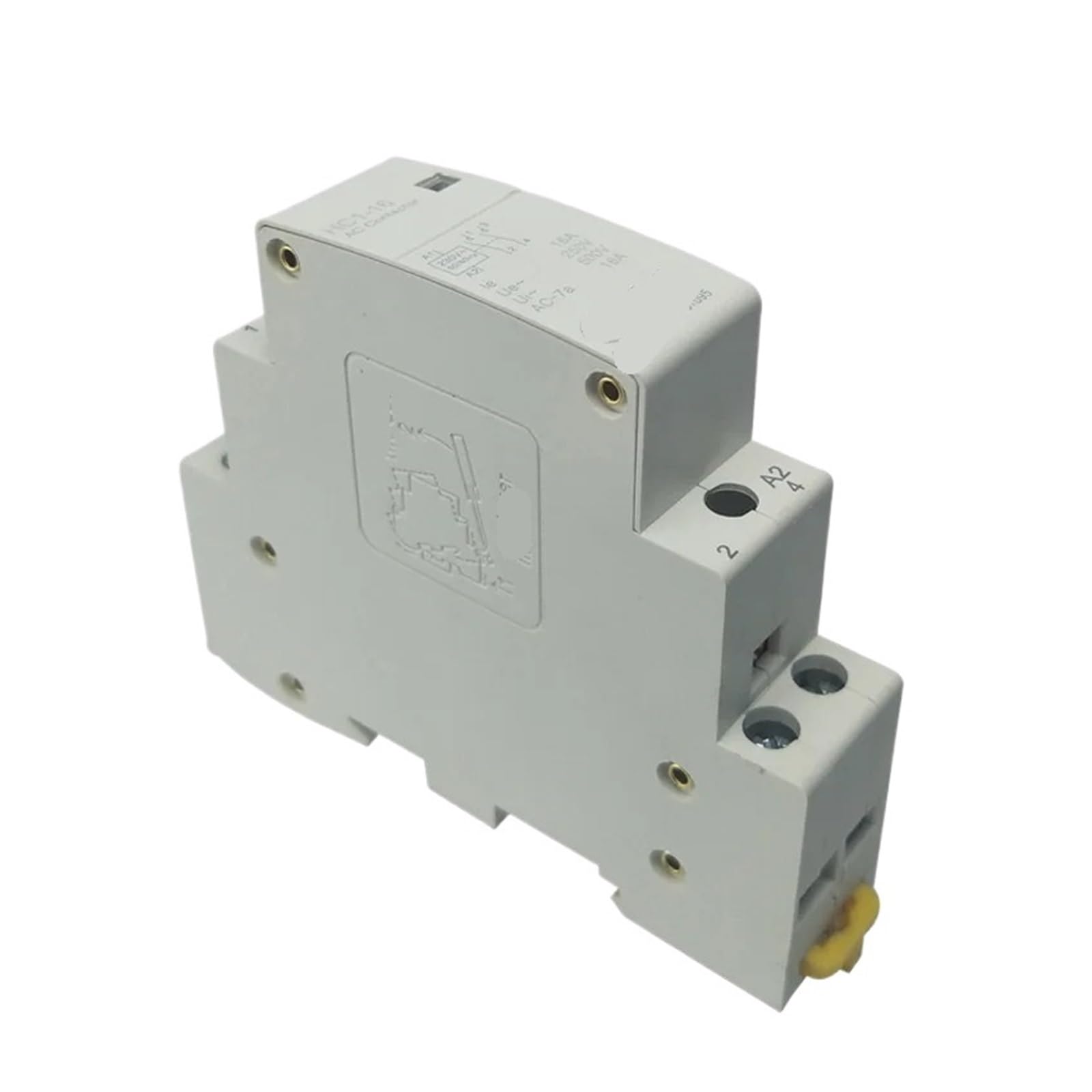 WQGQPXOB HC1-16 Bipolar 16A 2P+2NO 220/230V Coil Voltage 50/60Hz 35mm DIN Rail Mount Electric Household AC Contactor