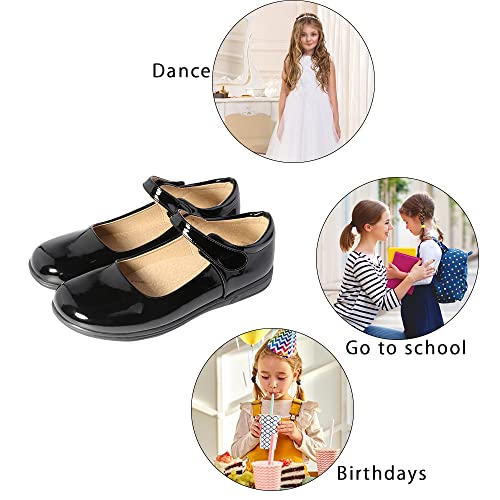 Amtidy Girls School Uniform Shoes Mary Jane School Wedding Party Flat Shoes3