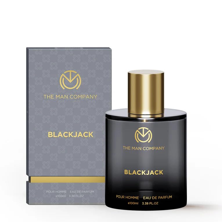 Image of The Man Company Blackjack Perfume for Men - 100ml | Premium Long-Lasting Fragrance Body Spray | EDP for Men (Eau De Parfum) | Valentine Gift Set For Husband, Boyfriend