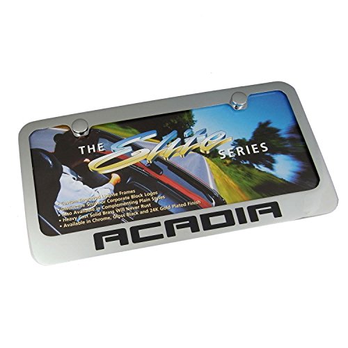 Gmc Acadia Chrome Brass License Plate Frame #TOP9