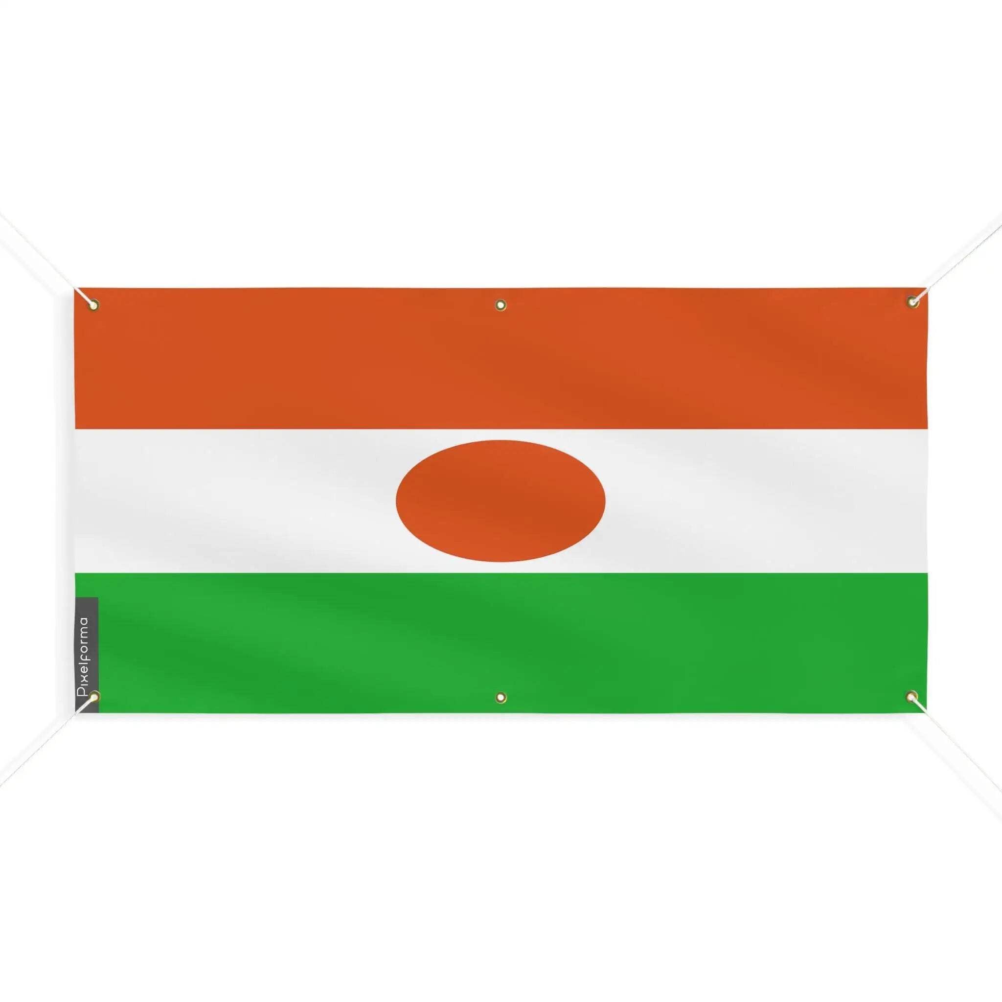 Drapeau du Niger 90x180cm à 6 oeillets taille M pour mât