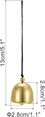 Miniatura 2 de PATIKIL 2 carillones de viento, campanas colgantes, campanas de templo, campanas retro para colgar al aire libre, metal chino, campanas de viento