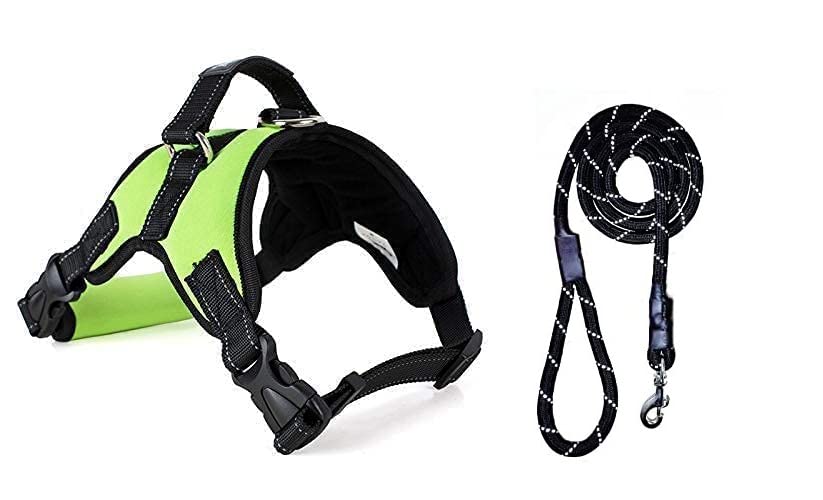 Vest Harness for Dogs Large Size with Padded Black Rope Leash Comfortable &Breathable & Durable -Dog Harness for Large German Shepherd Vest Harness for Dog (Green Colour) (B0BVZ2JHXW) Amazon Price History, Amazon Price Tracker