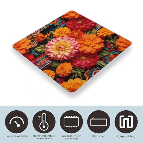 Báscula digital Mexican Flower con pantalla LCD grande miniatura 3