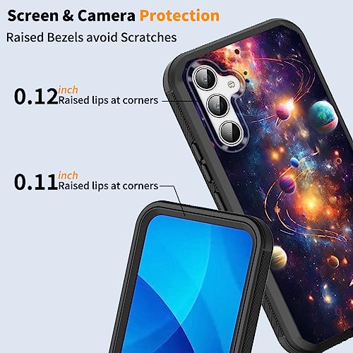 GFEWYTJYJ for Galaxy A54 5G Case,Shockproof 3-Layer Full Body Protection Rugged Heavy Duty High Impact Hard Cover Case for Samsung Galaxy A54 5G 6.4 inch,Space Planet - image 5