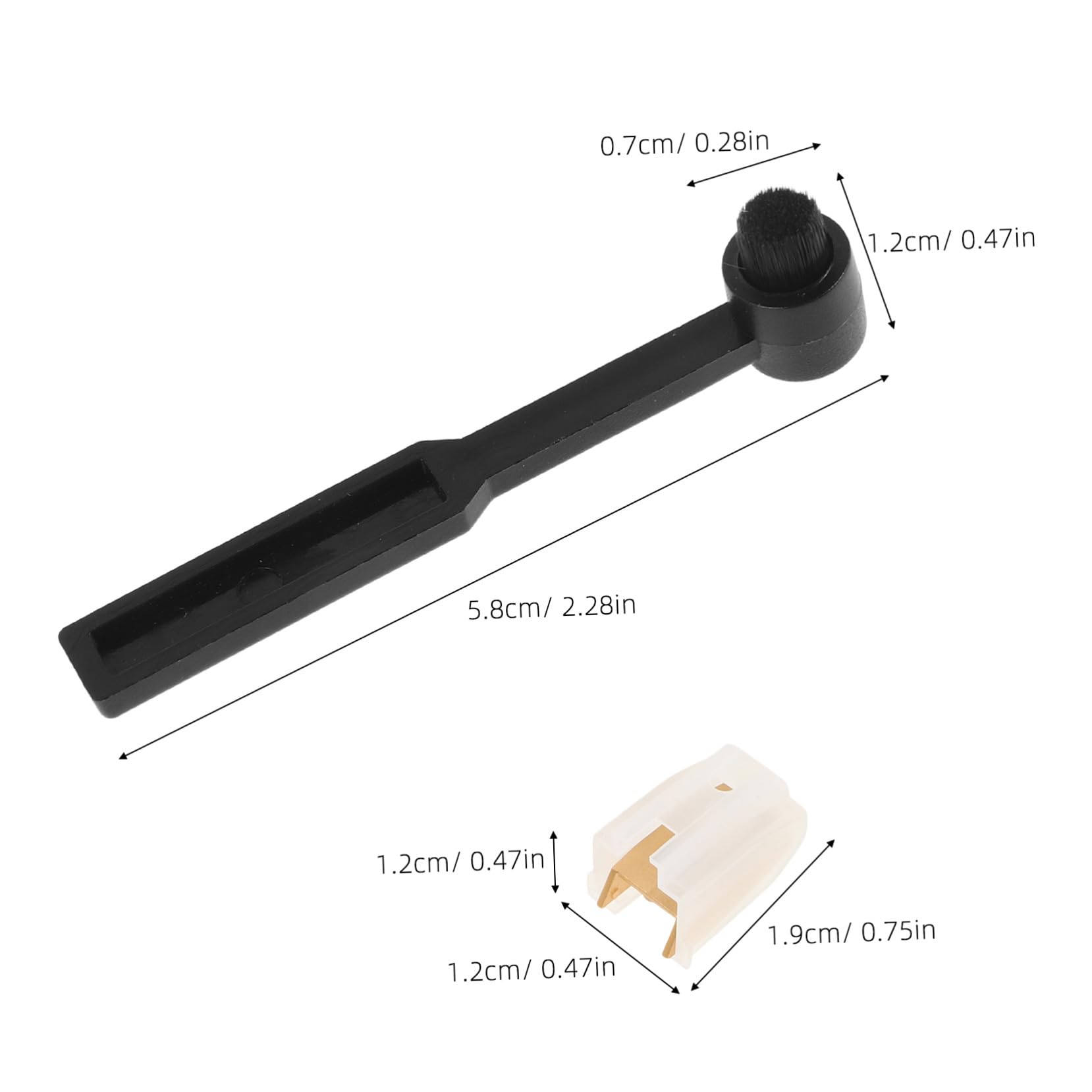 4 Piezas Agujas para Tocadiscos Repuesto con Cepillo Limpiador Agujas de Aluminio para Fonógrafo para Reproductor de Vinilo y Cepillo para Cuidado de Discos