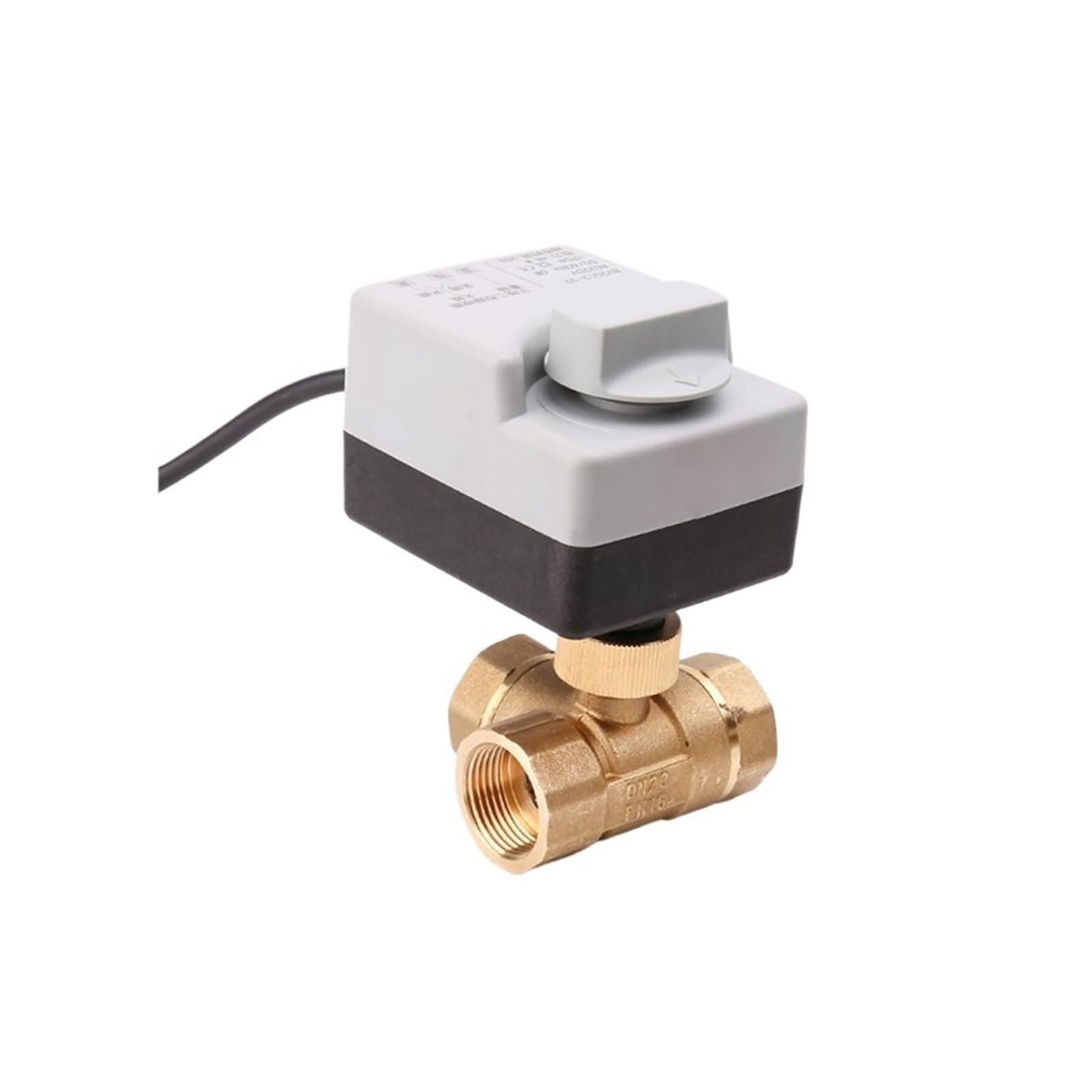 Valvola a sfera motorizzata a 3 vie da 1/2“ 3/4” 1“ 2 pollici Valvola elettrica a tre fili Controllo a due punti con interruttore manuale(1",24VDC)