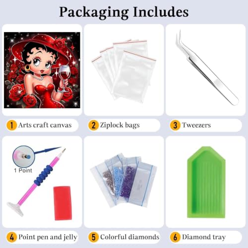 Image of JAKI Diamond Art Painting Kits for Adults,Cartoon Diamond Art for Adults