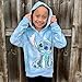 Disney Lilo & Stitch Little Girls French Terry Pullover Crossover Hoodie Tie Dye Pink 6