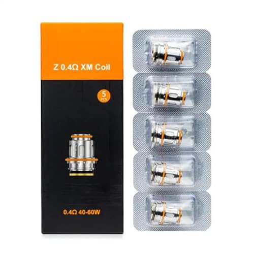 For Geekvape Z XM Coil Resistencia (0,4Ω Paquete de 5) [DTL 50-60 W] bobina Fit Atomizador Z Sub Ohm Tank 2021 Z Subohm SE Tank Z Fli Tank 2 Kit Aegis Solo 3 S100 Aegis Legend 5 Mod Original