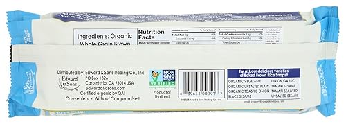 Miniatura 3 de Edward & Sons Snaps de arroz integral liso, 3.5 onzas, paquete de 2