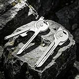 【Simple & Convenient】Everyday Carry Keychain Multitool, Foldable Pocket Tool with Measuring Scale, Bottle Opener, Serrated Saw, Ideal for Outdoor Activities