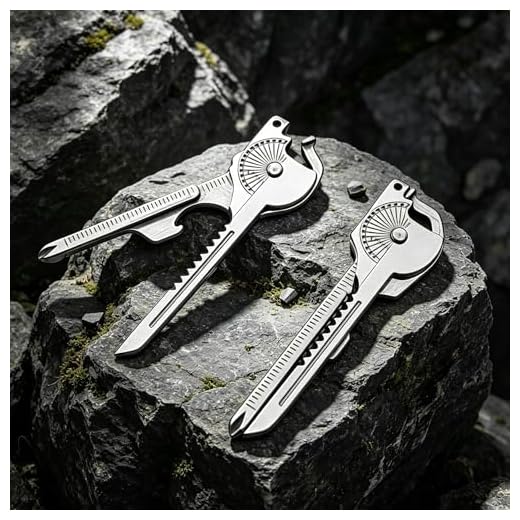 【Simple & Convenient】Everyday Carry Keychain Multitool, Foldable Pocket Tool with Measuring Scale, Bottle Opener, Serrated Saw, Ideal for Outdoor Activities