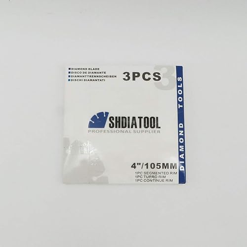 Miniatura 9 de SHDIATOOL Juego de 3 discos de corte de cuchillas de sierra de diamante de 4-12 pulgadas para azulejos, cerámica, mármol, granito, hormigón