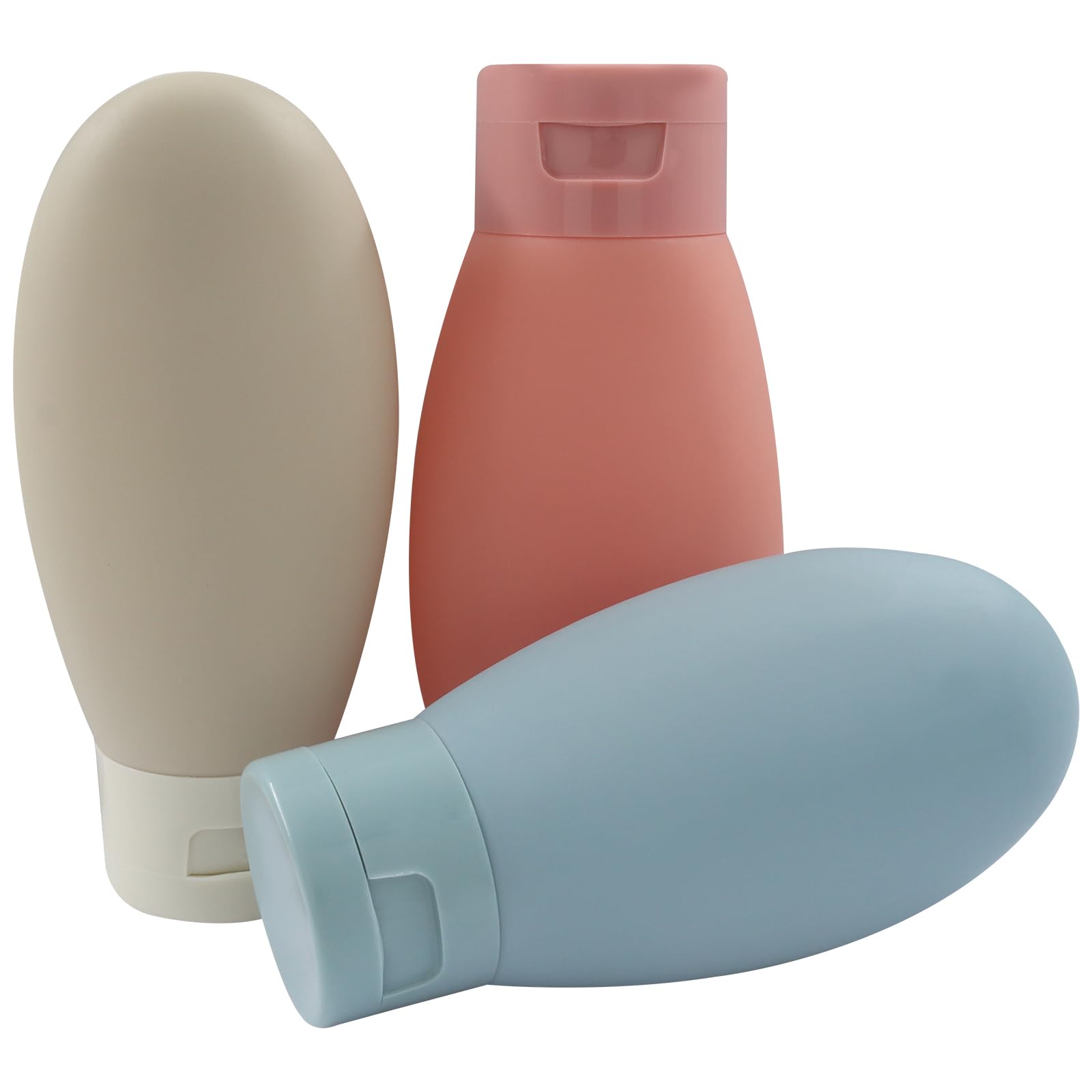 suiwotin Travel Bottles - 60ml Leakproof & Squeezable Refillable Containers for Toiletries, Shampoo & Lotion, Solid Color-image-24