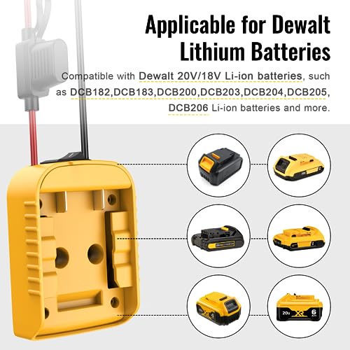 Azocek Power Wheel Adapter For Dewalt 20V Battery thumb #2