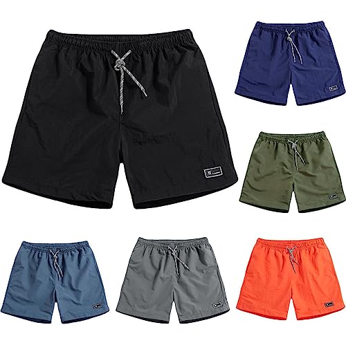 Pantalones cortos de senderismo de secado rápido para hombre, pantalones cortos ligeros para correr, para verano, casuales, para caminar al aire libre, pantalones cortos con cordón, pantalones de