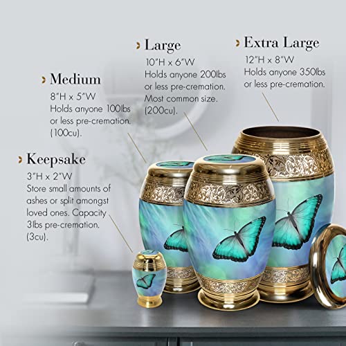 Image of Bokeh Butterfly Cremation Urns for Human Ashes Adult Female Urns for Ashes