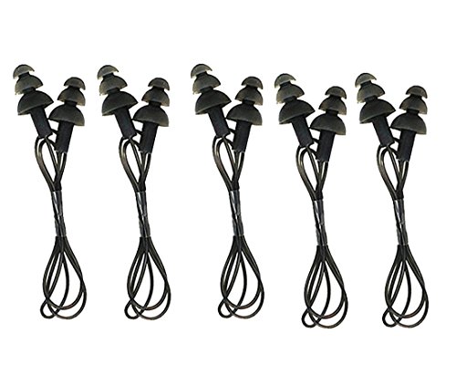 Natuworld 5Pcs Multicolor Silicone Gel Corded String Ear Plugs for Swimming