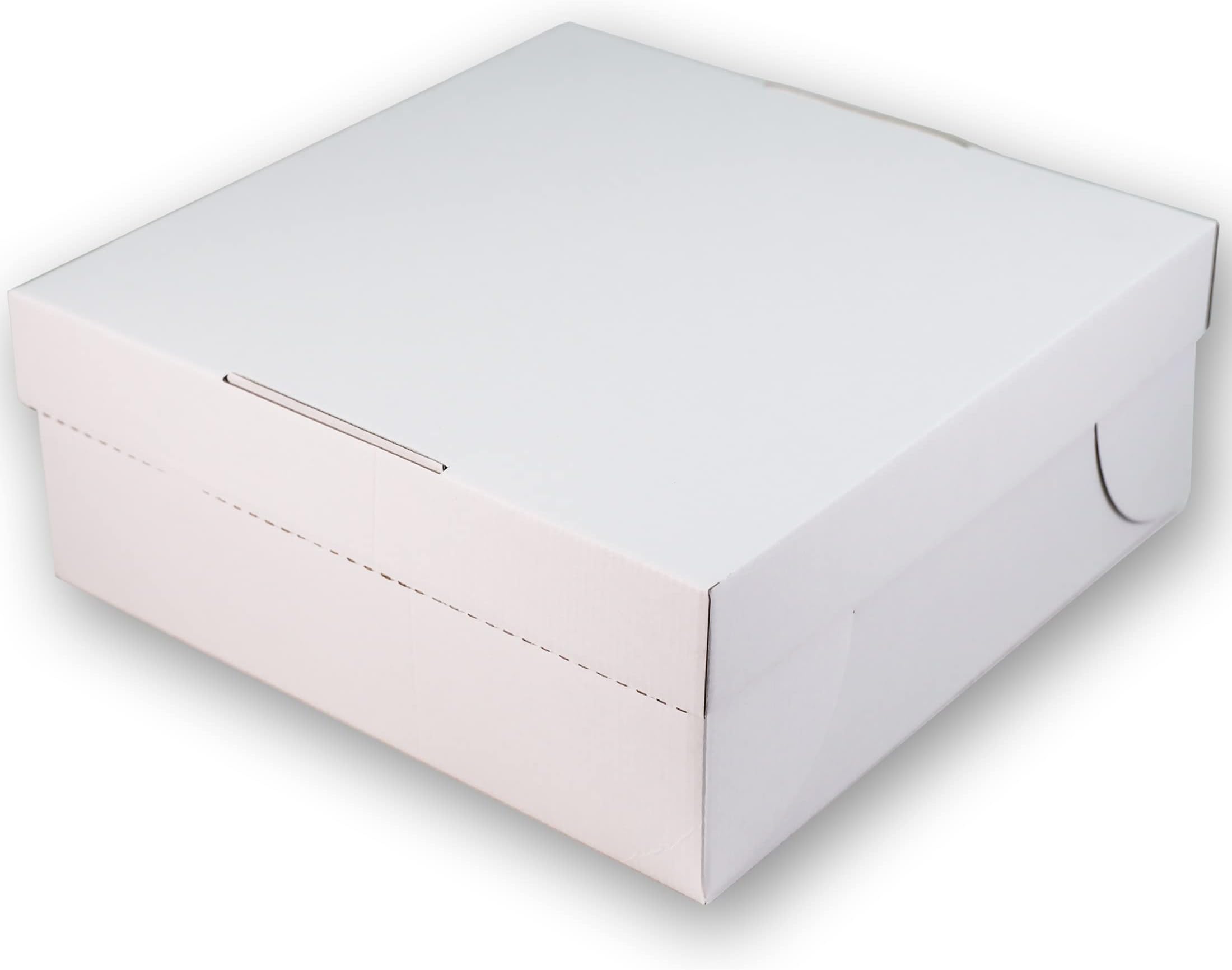 10 Stück Tortenboxen 20,3cm - Weiße Kuchenschachteln Mit Fenster & Runde Kuchenbretter