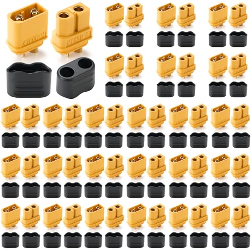 Image of Frienda 24 Pair XT60 Connectors (XT60 Upgrade) LiPo Battery Connectors Male Female Bullet Connector Plugs for RC Parts LiPo Battery