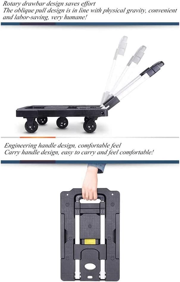 Carretilla plegable de mano con 5 ruedas y carga 60 kg miniatura 7