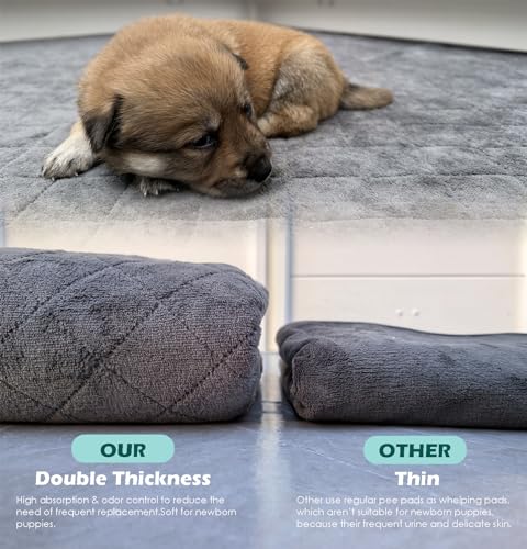 Whelping Box for Dogs,48 * 48 * 18in,with Pig Rails and Washable Pee Pad,for Small and Large Breed Puppies (Whelping Box with Pad) by DOZZOPET - Image 5