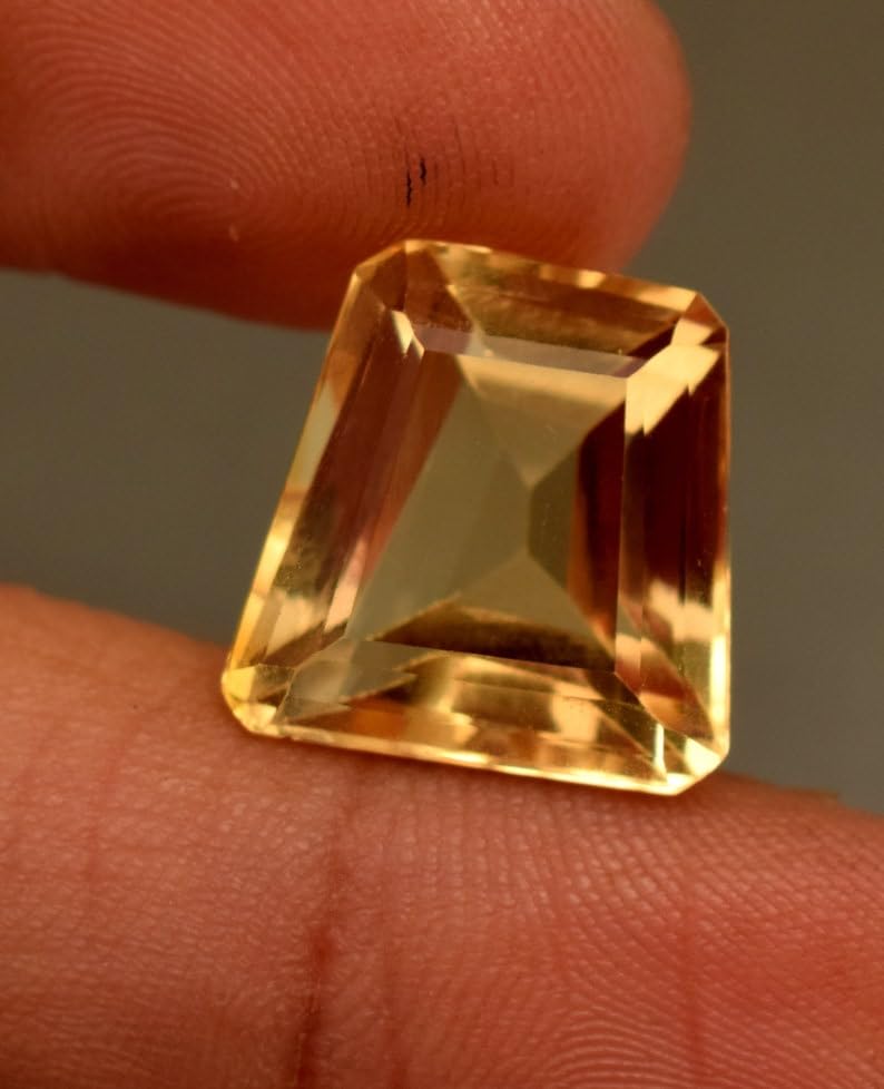Citrine naturelle taillée idée cadeau pour fabriquer son propre collier