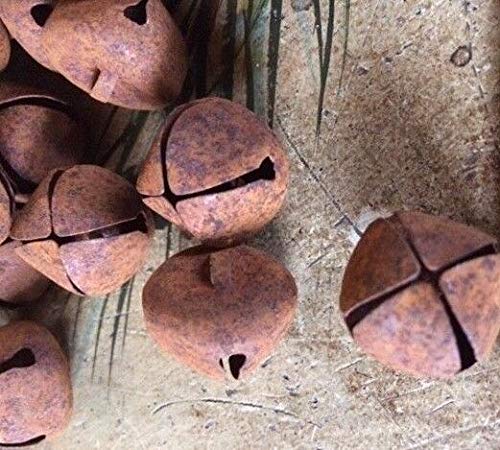 N?A for 50~ Primitive Rusty Rust Tin Jingle Bells 20mm 3/4