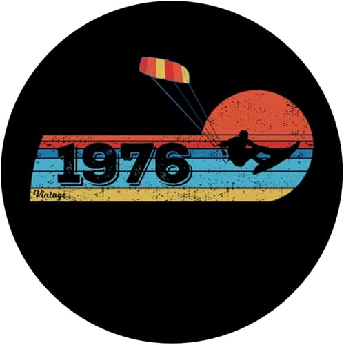 Miniatura 3 de Kitesurfer Kitesurfing Birthday Vintage 1976 born Kitesurf PopSockets Standard PopGrip